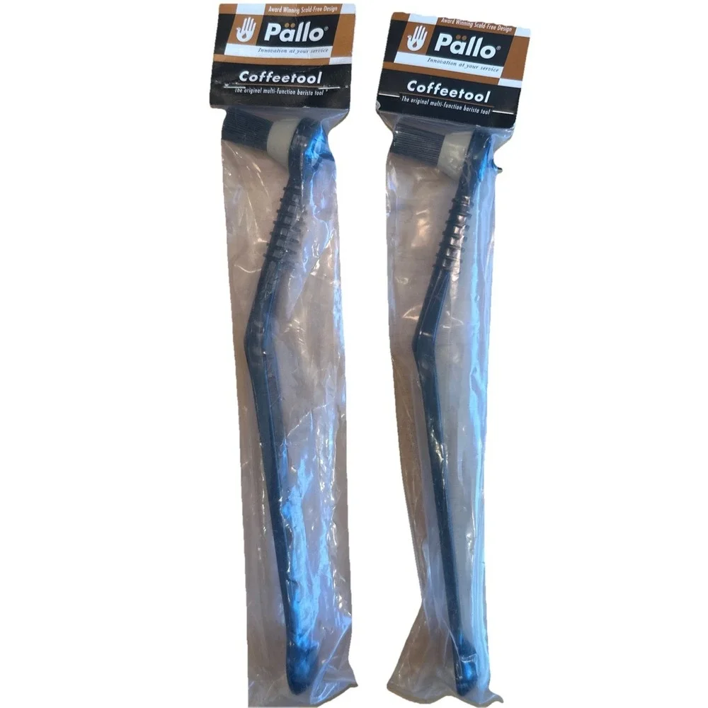 (2) Pallo 3-in-1 Coffeetool‎ Black Multi-Function Barista Cleaning Tool Brush